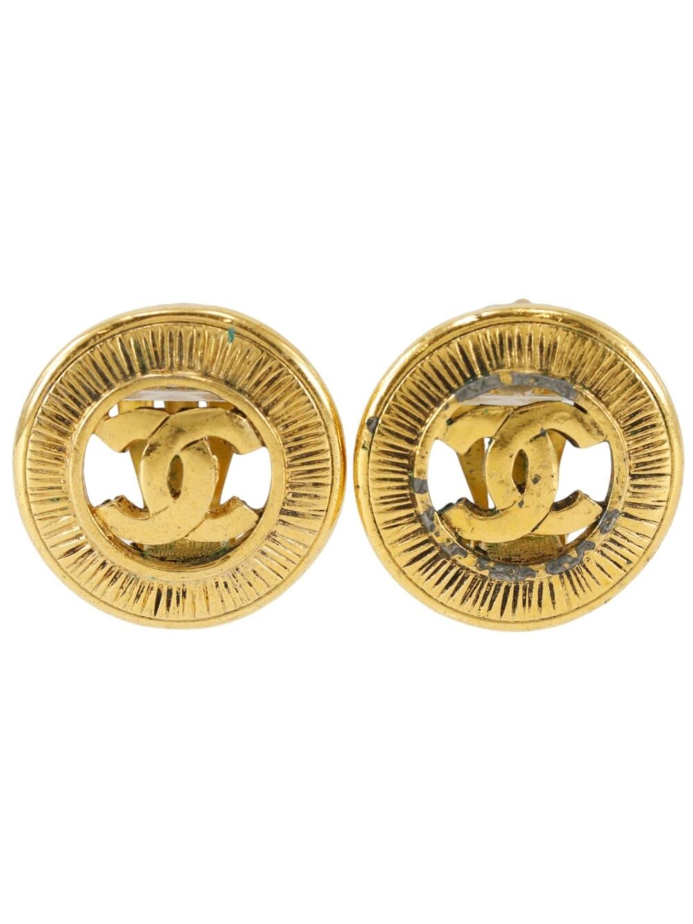 Chanel Cc Logo Clip-On Earrings Metal #371547C62B